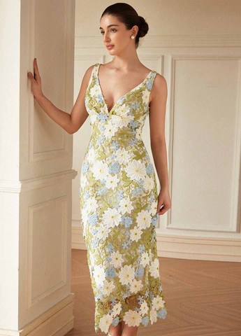 Комбінована вечірня, кежуал сукня футляр SHEIN з квітковим принтом