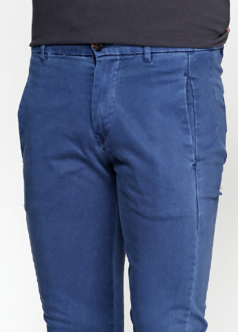 Синие кэжуал демисезонные со средней талией брюки Alcott