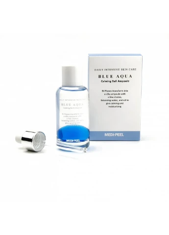Двофазна зволожуюча та заспокійлива сироватка Blue Aqua Calming Ball Ampoule 50 мл Medi-Peel (254647484)