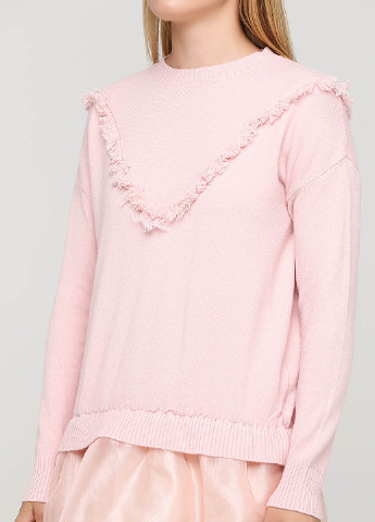Светло-розовое кэжуал платье платье-свитер Made in Italy однотонное