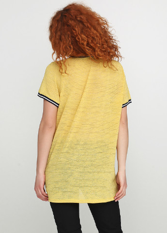 Туника Adia Fashion с коротким рукавом однотонная жёлтая кэжуал