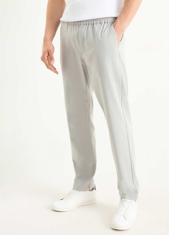 Светло-серые кэжуал летние прямые брюки C&A