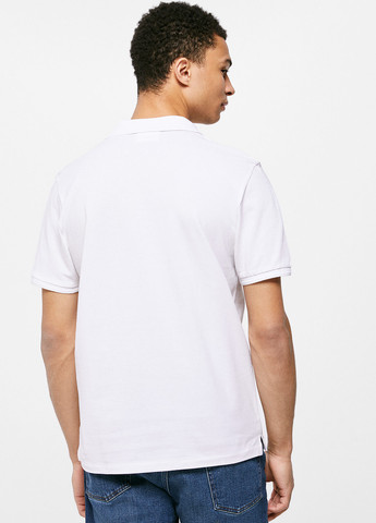 Белая футболка-поло для мужчин Springfield однотонная