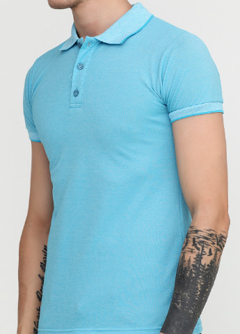 Голубой футболка-поло для мужчин EL & KEN с логотипом