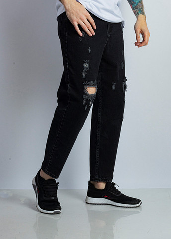 Черные демисезонные зауженные джинсы Time of Style
