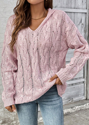 Рожево-ліловий демісезонний светр SHEIN