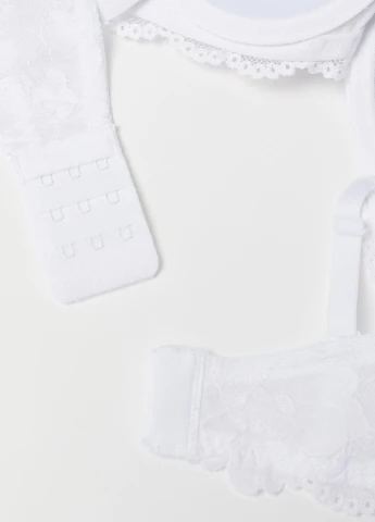 Білий балконет бюстгальтер H&M з кісточками поліестер