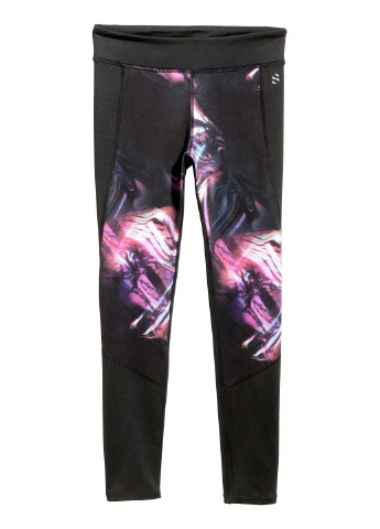 Черные демисезонные леггинсы H&M