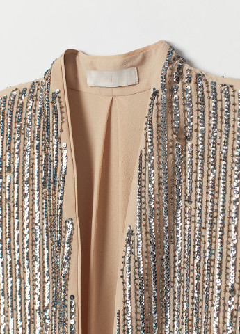 Золотистый женский жакет H&M с абстрактным узором - демисезонный
