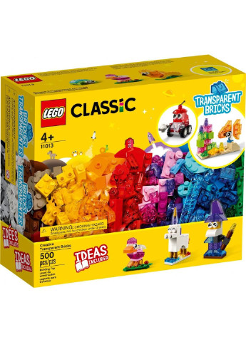 Конструктор Classic Прозорі кубики для творчості 500 деталей (11013) Lego classic прозрачные кубики для творчества 500 детал (249598529)
