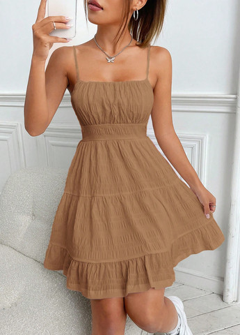 Летний женский сарафан SHEIN однотонный