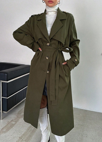 Плащ SHEIN тренчкот на пуговицах демисезон (337833217)