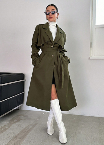 Плащ SHEIN тренчкот на пуговицах демисезон (337833217)