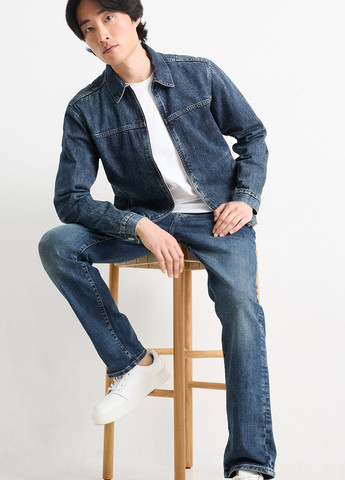 Темно-синя демісезонна куртка C&A