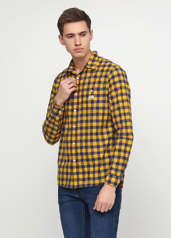 Желтая кэжуал рубашка в клетку Ralph Lauren с длинным рукавом