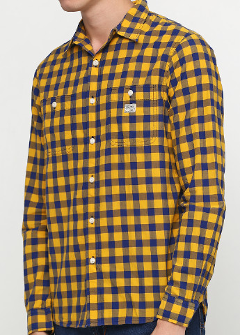 Желтая кэжуал рубашка в клетку Ralph Lauren с длинным рукавом