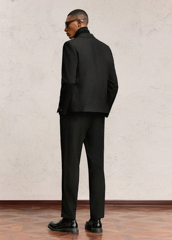 Чорний демісезонний костюм (піджак, штани) брючний SHEIN