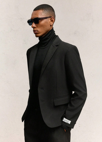 Чорний демісезонний костюм (піджак, штани) брючний SHEIN