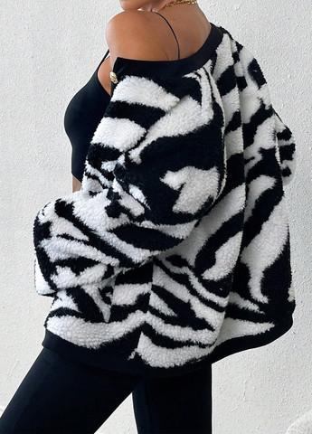 Чорно-біла демісезонна куртка SHEIN