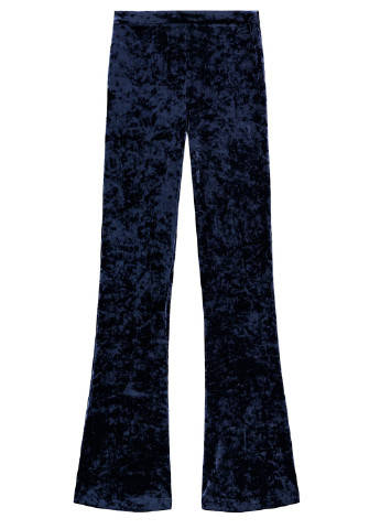 Темно-синие нарядные демисезонные клеш брюки Zara