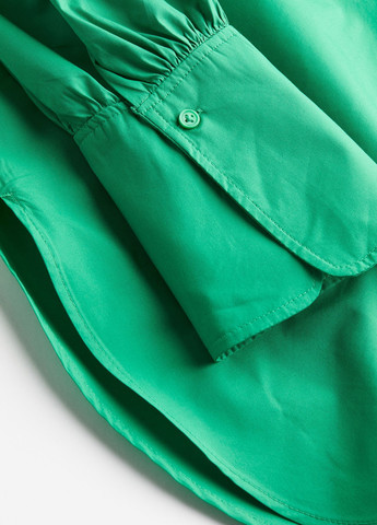 Зелена кежуал сукня сукня-сорочка H&M однотонна