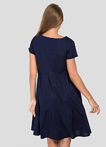 Темно-синее кэжуал платье Bessa однотонное