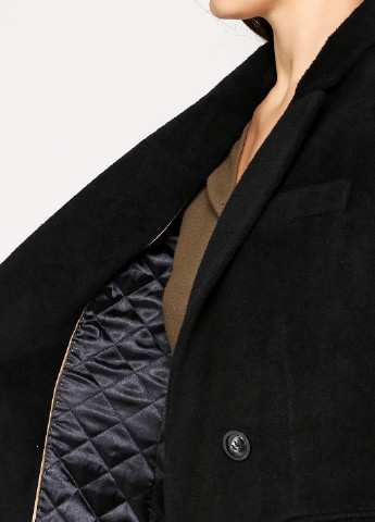 Черное демисезонное Пальто без капюшона Maresima