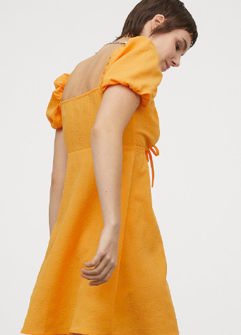 Помаранчева кежуал сукня кльош H&M однотонна