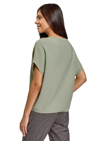 Зеленая демисезонная блуза Oodji