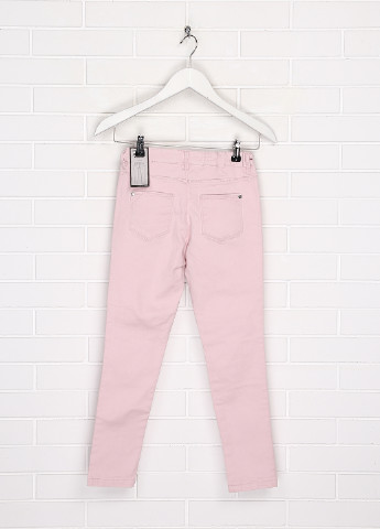 Светло-розовые демисезонные зауженные джинсы Piazza Italia