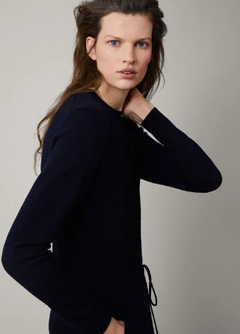 Темно-синя кежуал сукня Massimo Dutti однотонна