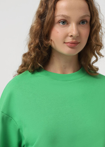 Кислотно-зелений світшот Promin однотонний без декору (323023332)