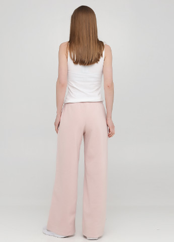 Светло-розовые спортивные демисезонные клеш брюки H&M