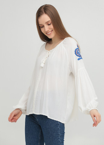 Белая демисезонная блуза Bebe Plus