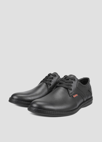 Классические черные мужские украинские туфли Brexton без шнурков