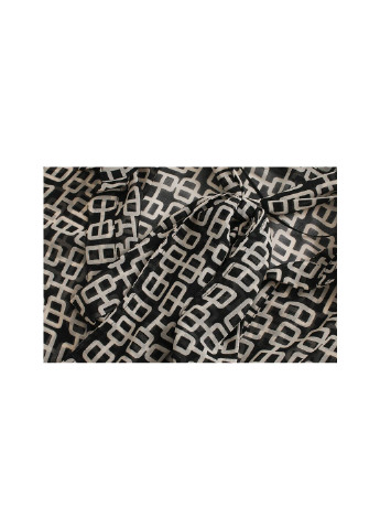 Черная демисезонная блуза женская с геометрическим принтом pattern Berni Fashion 58625
