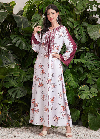 Молочна кежуал, святковий сукня а-силует SHEIN з квітковим принтом