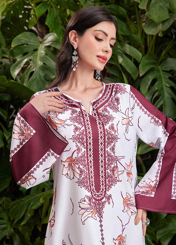 Молочна кежуал, святковий сукня а-силует SHEIN з квітковим принтом