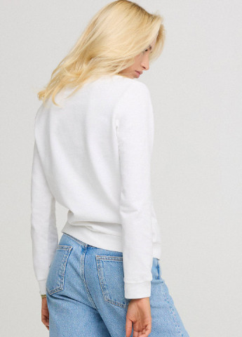 Белый світшот жіночій basic /no flis/ YAPPI (254658602)