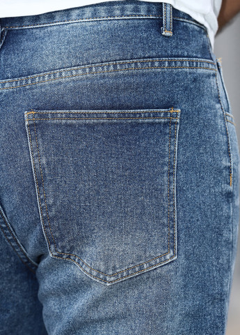 Синие демисезонные регюлар фит джинсы SHEIN