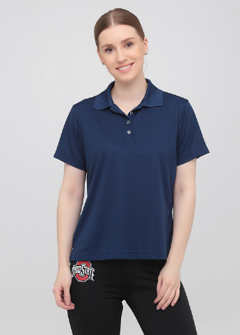 Женская темно-синяя футболка поло Paragon однотонная