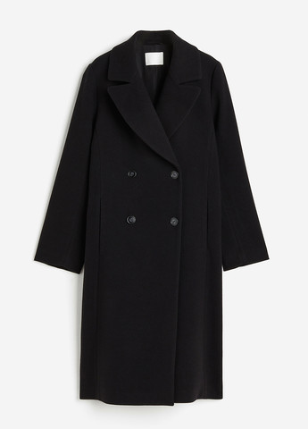 Чорне демісезонне Пальто двобортне H&M