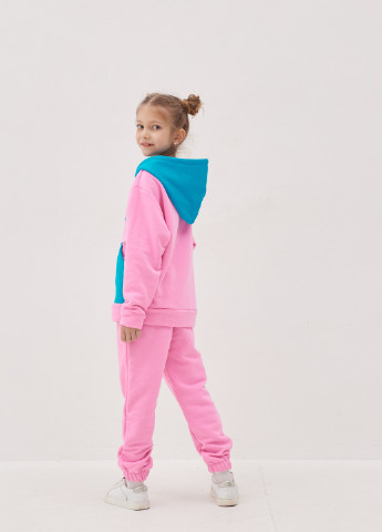 Розовый демисезонный детский спортивный повседневный костюм beauty Kindamor весна-осень 2022