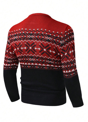 Комбинированный зимний джемпер джемпер SHEIN