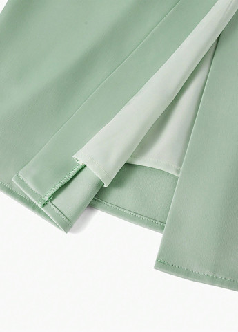 Мятное вечернее платье SHEIN однотонное