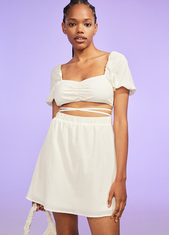 Білий кежуал плаття, сукня H&M однотонна