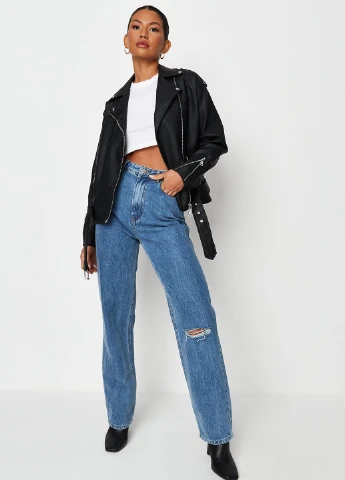 Черная демисезонная куртка Missguided