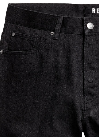 Шорти H&M однотонні чорні джинсові