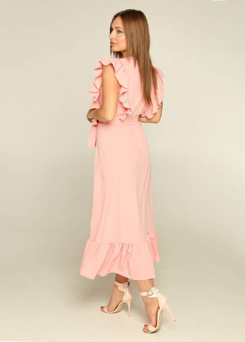 Розовое коктейльное платье Majaly