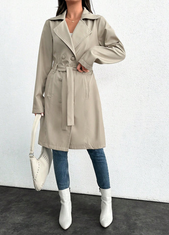 Плащ SHEIN на гудзиках демісезон (337833604)